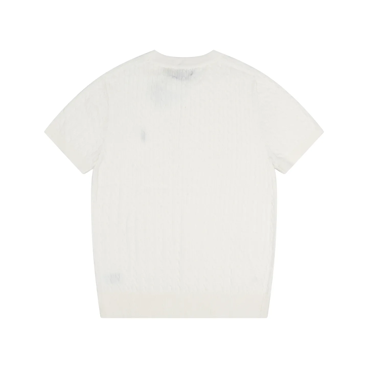 P190 POLO Classic LOGO embroidery Solid color business casual pullover round neck wool knitted sweater short sleeves, inspired by the 1980s retro Original fabric Official same style Customized same vat dyed fabric Very comfortable to the touch Latest brick cabinet synchronization for spring and summer Fashionable and personalized Super versatile and good-looking Very suitable for both men and women A must-have style Hang tag Collar label Washed wheat Complete with three standards Color: White Size: M-3XL